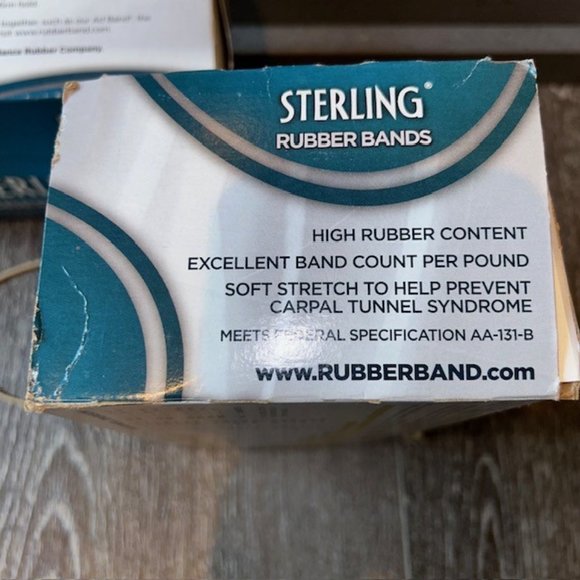 Lot of 2 - Alliance Sterling Rubber Bands 117B 7 x 1/8 250 Bands/1lb Box 25405 - Picture 2 of 4